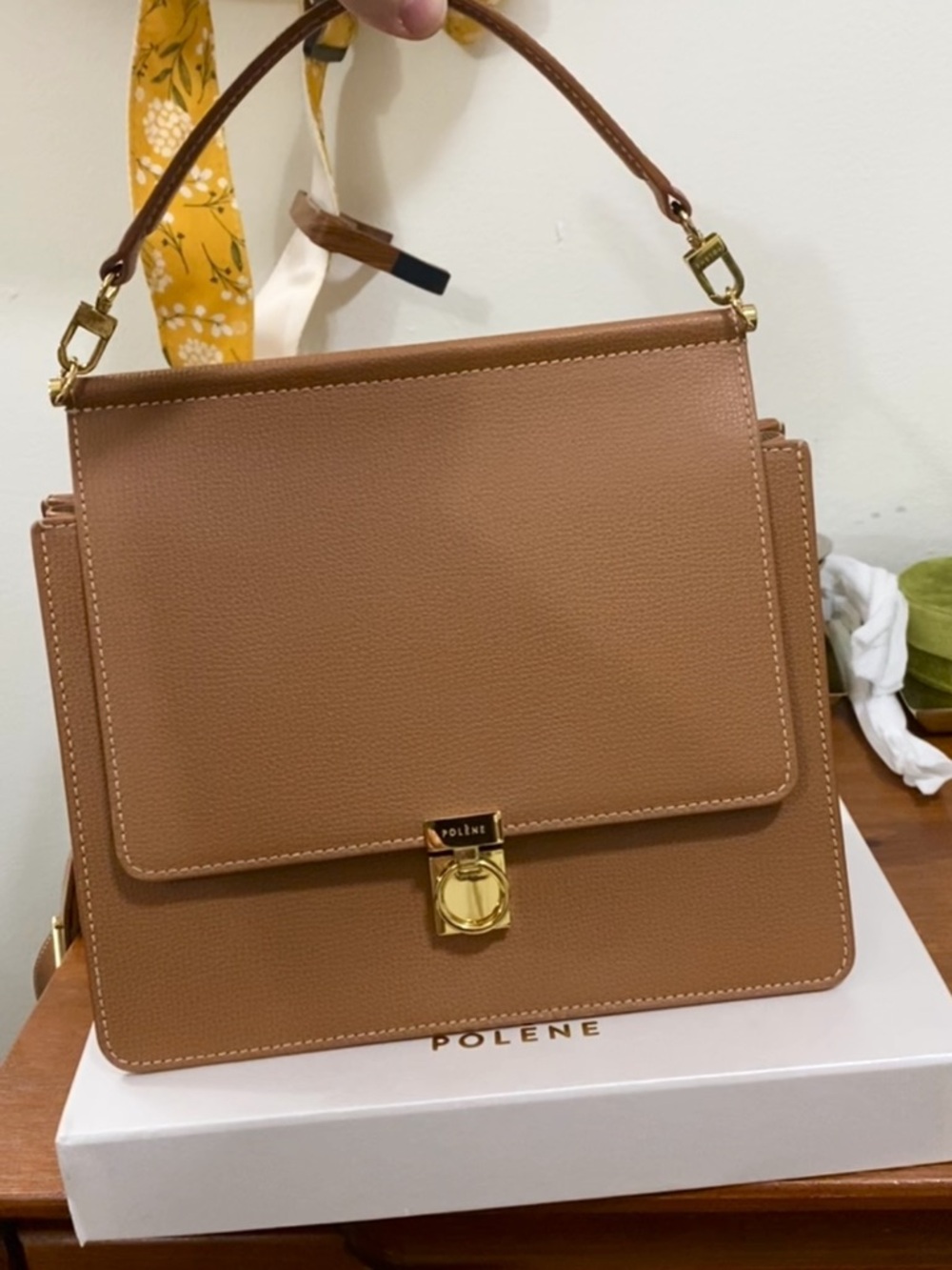 Poléne Numéro Sept in textured Camel.   100% Italian calf leather. - Picture 12 of 12